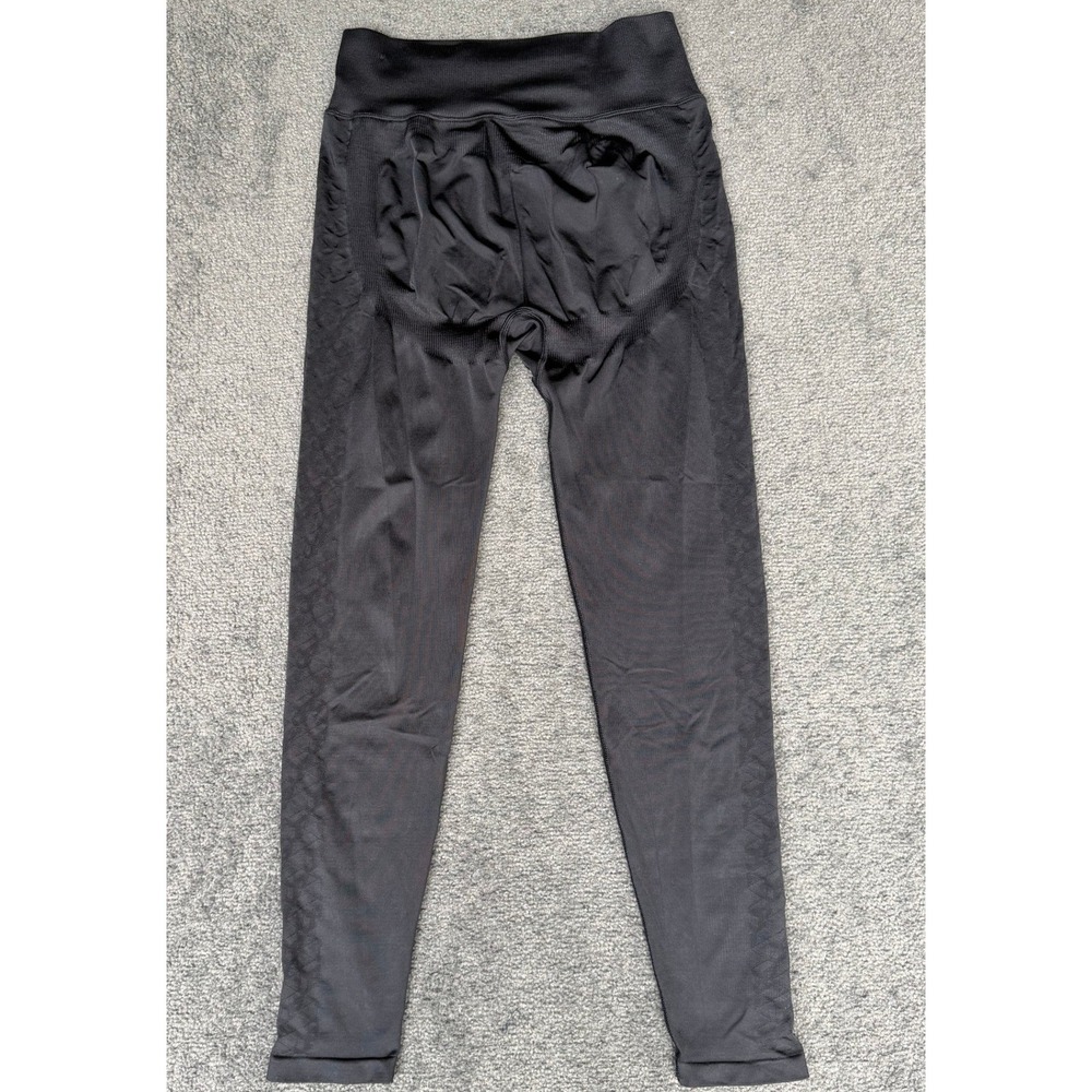 Victoria's Secret PINK Black Seamless High Waist Diamond Jacquard Leggings M - Picture 7 of 7